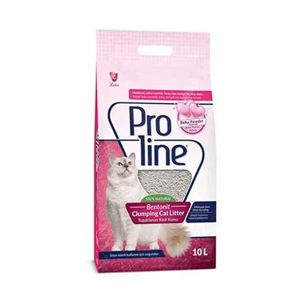 Proline Bebek Pudralı Topaklanan Bentonit Kedi Kumu İnce 1 Adet 20 Lt