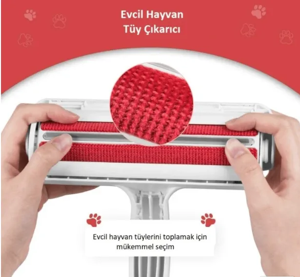 Wondi Hazneli Kedi ve Köpek Tüy Toplama Rulosu 8x19x20 Cm