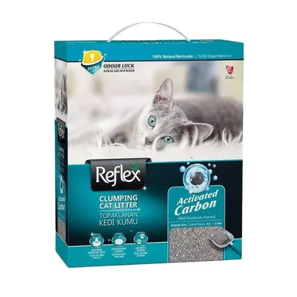Reflex Aktif Karbonlu Doğal Topaklanan Kedi Kumu 1 Adet 10 Lt