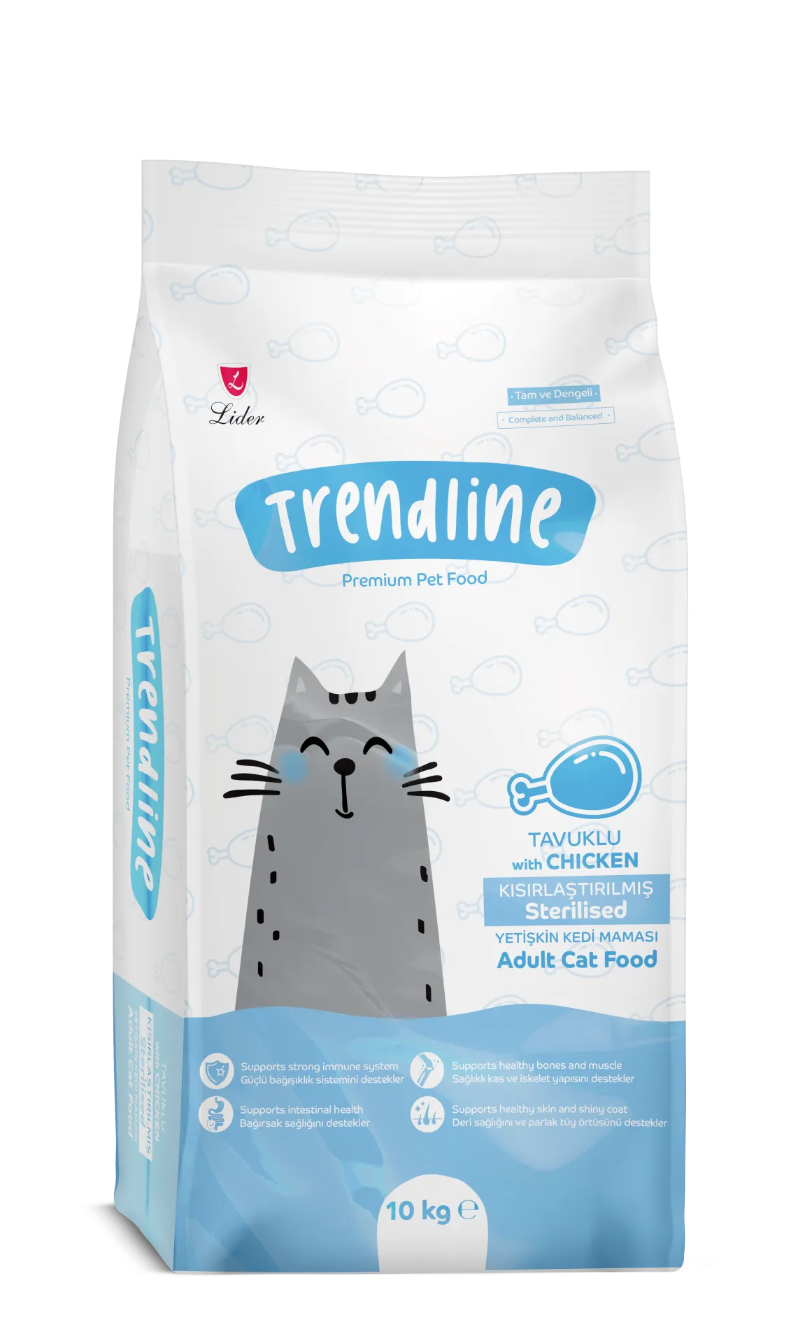 Trendline Adult Tavuklu Kısırlaştırılmış Kedi Maması 10 Kg